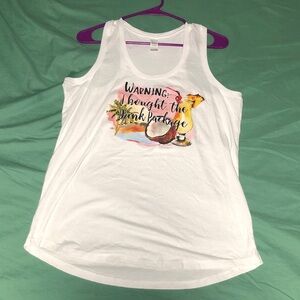 Custom Made “Warning: I Bought the Drink Package” Tank Top